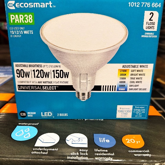 EcoSmart PAR38 Focos LED Ajustables Paquete de 2